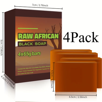 Savon Noir Africain Premium – 4 x 65g