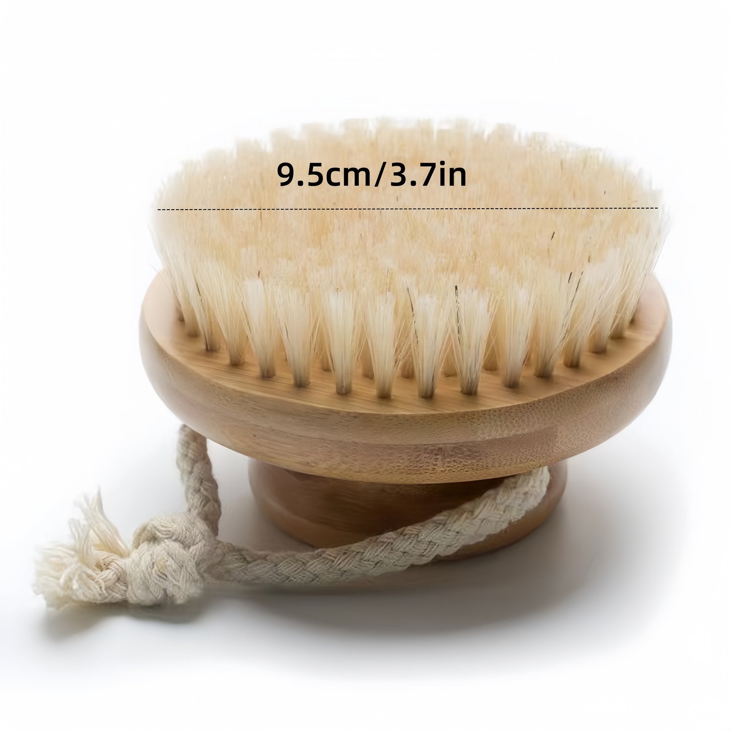 Brosse de Bain en Poils Naturels avec Manche en Bois