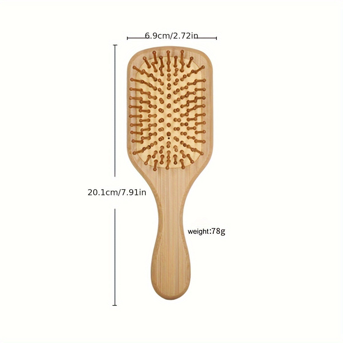 Brosse en Bambou pour Tous Types de Cheveux