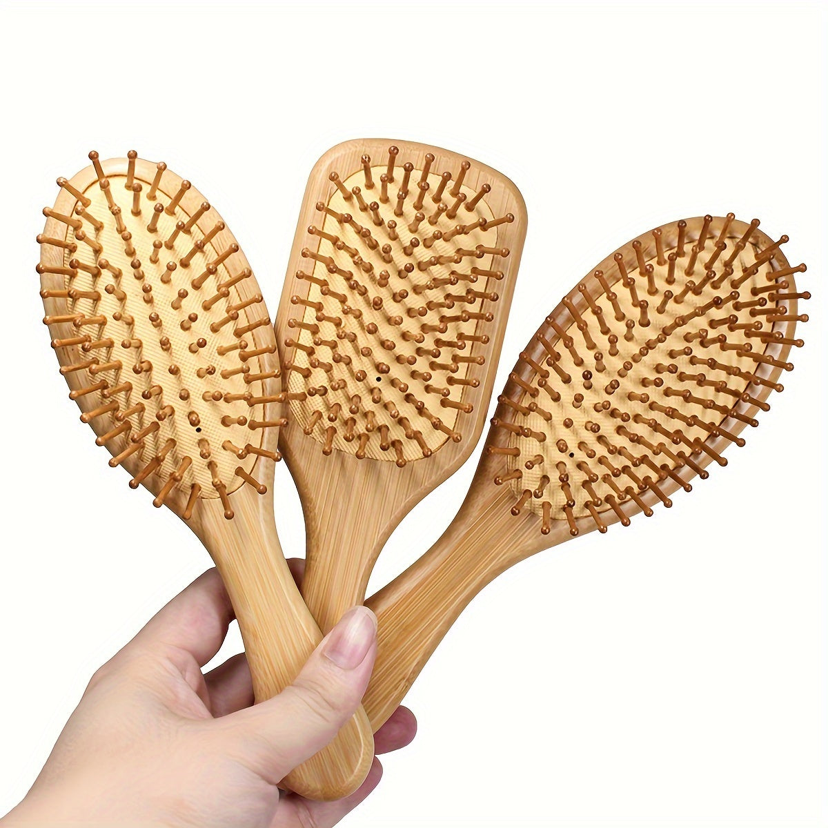 Brosse en Bambou pour Tous Types de Cheveux